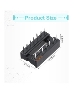 Adaptador de Zócalo DIP IC 14 Pines MECCANIXITY 80 Pcs 2.54mm 2