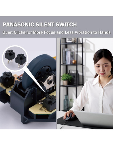 Ratón USB Ergonómico Elecom M-XGM30UBSKBK, Clic Silencioso, 2000DPI