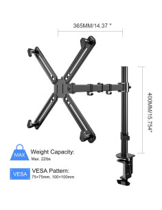 Soporte de Escritorio para Monitor Pholiten 33-68 cm Ajustable 2