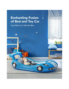 Cama Inflable para Niños QPAU JY001A Azul, 202x115 cm 2