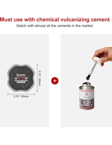 Parches de Neumático SUNSOUL 10 Piezas 9.53 cm Alta Resistencia
