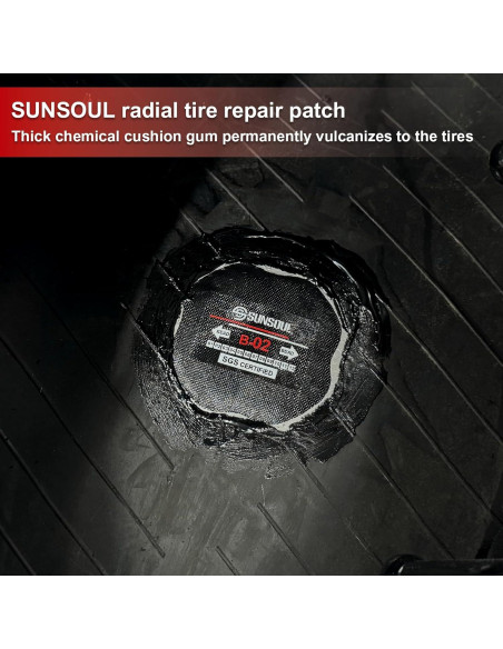 Parches de Neumático SUNSOUL 10 Piezas 9.53 cm Alta Resistencia
