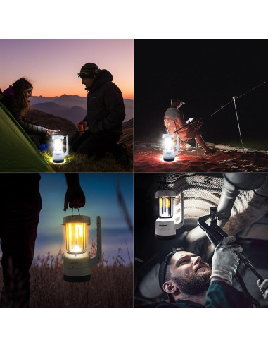 Linterna de Camping Recargable CREATESTAR 4000mAh 20W 4 Modos
