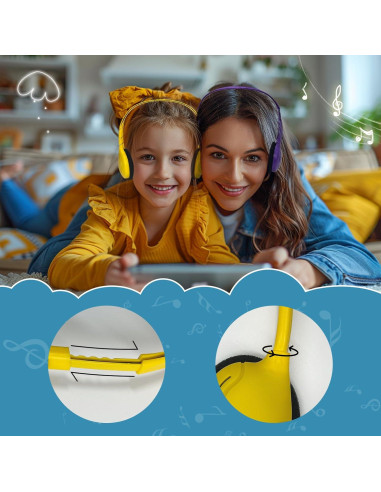 10 Auriculares para Niños ZHENWAY Multicolor 3.5mm Aula