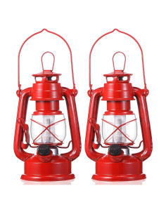 Lámpara de Tormenta LED Vintage Hortsun 20.32 cm - 2 Pzs