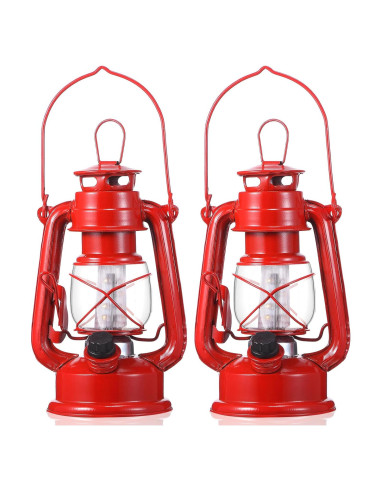 Lámpara de Tormenta LED Vintage Hortsun 20.32 cm - 2 Pzs