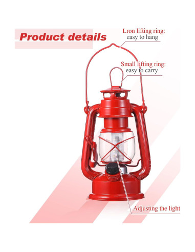 Lámpara de Tormenta LED Vintage Hortsun 20.32 cm - 2 Pzs