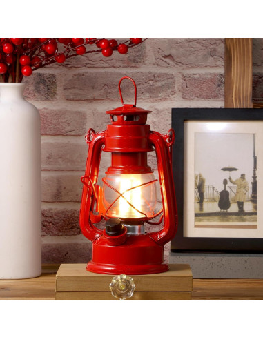 Lámpara de Tormenta LED Vintage Hortsun 20.32 cm - 2 Pzs