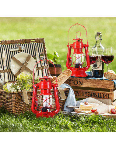 Lámpara de Tormenta LED Vintage Hortsun 20.32 cm - 2 Pzs