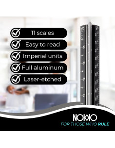 Regla Arquitectónica NOKKO 30.48 cm Aluminio Profesional 2