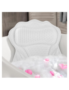 Almohada de Baño Silkena Ergonómica con Ventosas Antideslizantes