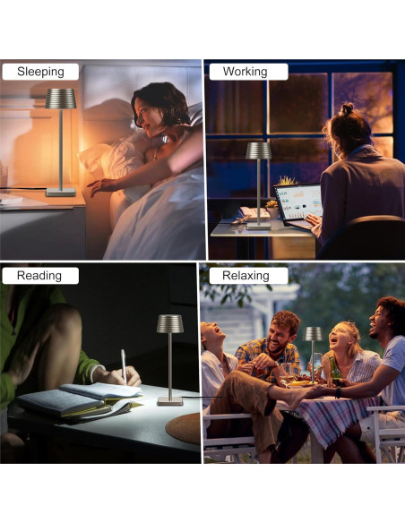 Lámpara de Mesa LED YHT S816B Cromo Regulable 2 Brillos