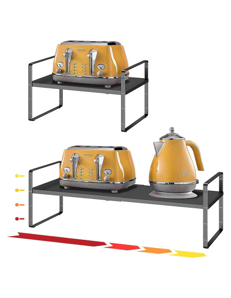 Organizador de Estante Expandible TAIHEIS 41.91-68.58 cm Negro Organizador de Estante Expandible TAIHEIS 41.91-68.58 cm Negro