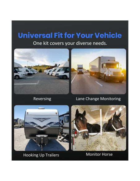 Cámara de Respaldo Inalámbrica Solar AUTO-VOX 5" 1080P