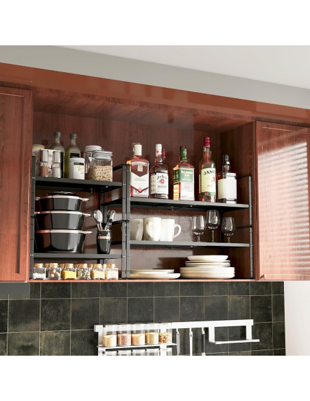 Organizador de Estante Expandible TAIHEIS 41.91-68.58 cm Negro Organizador de Estante Expandible TAIHEIS 41.91-68.58 cm Negro