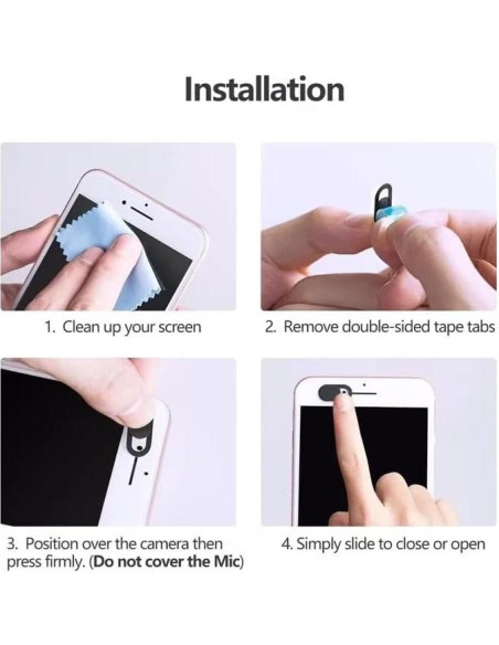 Cubierta de Webcam Genérico Ultra Fina - Paquete de 6 Unidades