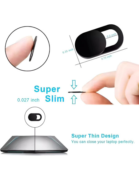 Cubierta de Webcam Genérico Ultra Fina - Paquete de 6 Unidades