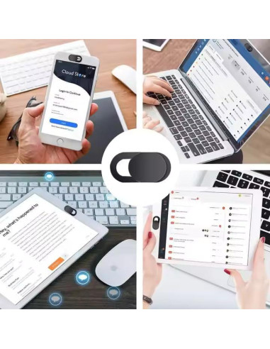 Cubierta de Webcam Genérico Ultra Fina - Paquete de 6 Unidades