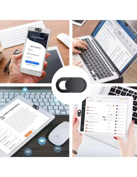 Cubierta de Webcam Genérico Ultra Fina - Paquete de 6 Unidades