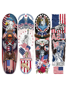 Tatuaje Temporal de Manga Completa Briyhose 4 de Julio 48x17cm