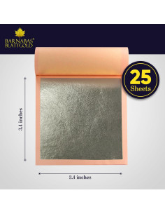 Hoja de Oro 12K BARNABAS BLATTGOLD - 25 Hojas 8.6 cm 2