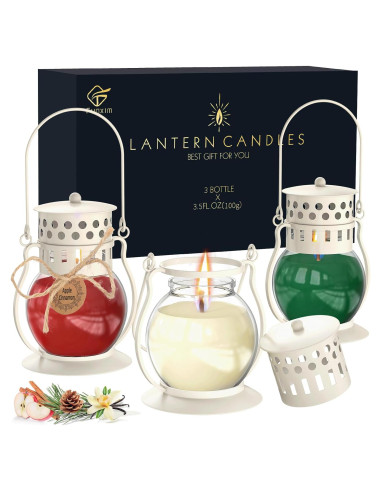 Conjunto de 3 Velas Aromáticas Funxim - Cedro, Canela, Vainilla