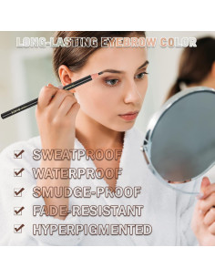 Lápiz de Cejas Impermeable Kaiqikaixi - 6 Piezas Color Negro 2