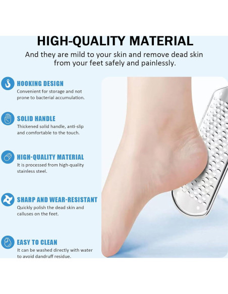 Raspador de Pies de Acero Inoxidable CESHRR 28.5x6 cm