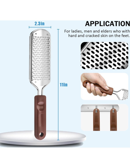 Raspador de Pies de Acero Inoxidable CESHRR 28.5x6 cm