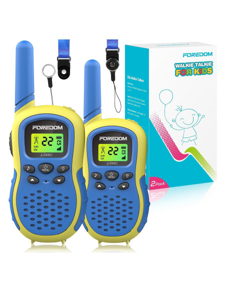 Walkie Talkies para Niños FOREDOM J388C Azul 2 Paquete 3.22 km