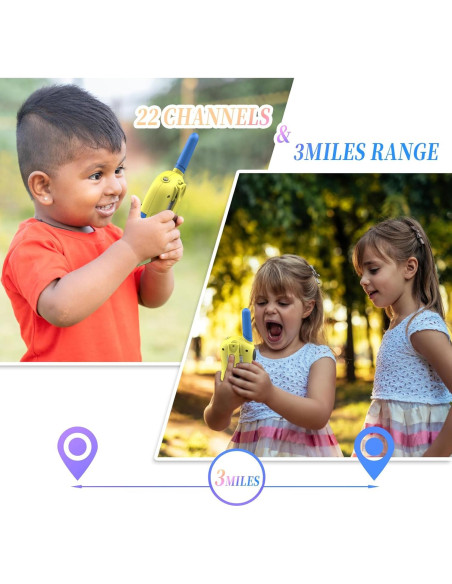 Walkie Talkies para Niños FOREDOM J388C Azul 2 Paquete 3.22 km