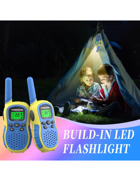 Walkie Talkies para Niños FOREDOM J388C Azul 2 Paquete 3.22 km