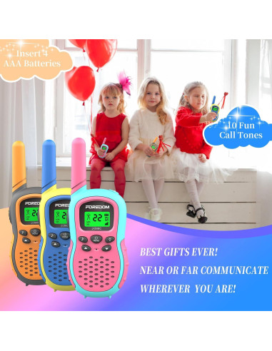 Walkie Talkies para Niños FOREDOM J388C Azul 2 Paquete 3.22 km