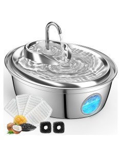 Fuente de Agua Automática ORSDA 2L Acero Inoxidable para Gatos