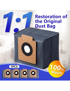 5 Bolsas de Polvo iRobacc para Eufy X10 Pro Omni - 3L 2