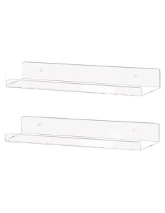 Estante Flotante de Acrílico Weiai 38 cm - 2 Unidades
