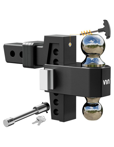 Enganche Ajustable Doble Bola VNN 6" para Receptor 2" 6803.89 kg