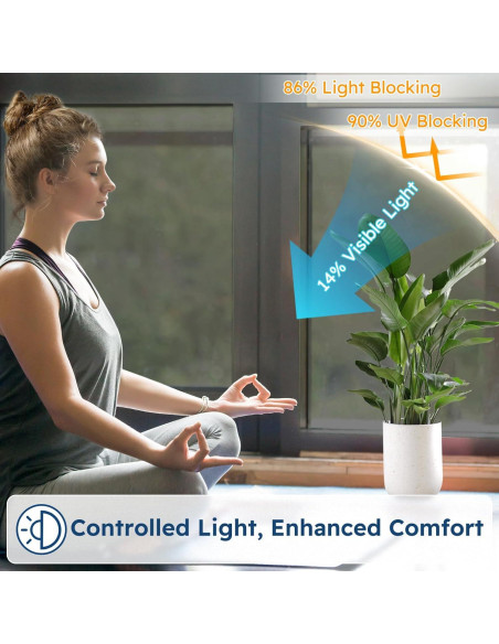 Película de Ventana Rabbitgoo 44.5x198.1cm Privacidad UV