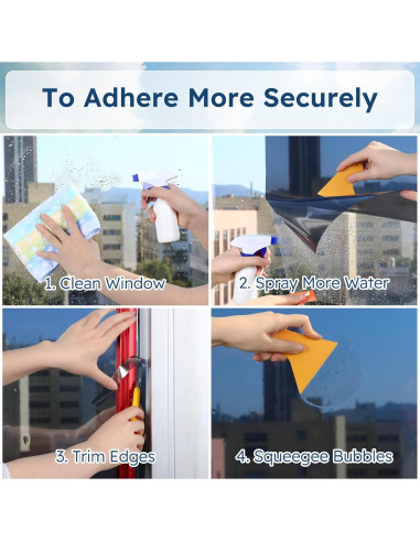 Película de Ventana Rabbitgoo 44.5x198.1cm Privacidad UV