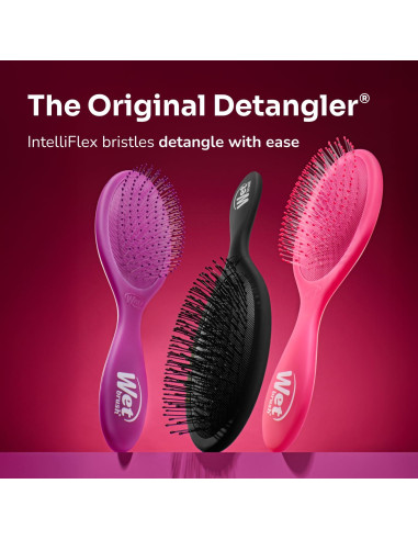 Cepillo Desenredante Wet Brush Original Paquete de 2 Rosa/Púrpura