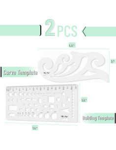 Plantillas de Dibujo Geométrico Mr. Pen - 2 Piezas 2
