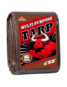 Lona Multiusos MVPNET 1.83x2.44m Impermeable 16mil Resistente UV