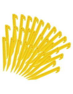 Estacas de Plástico AITIME 30 Pcs 23 cm para Tienda Amarillo