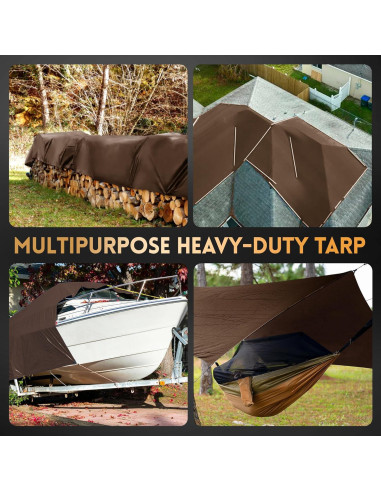 Lona Multiusos MVPNET 1.83x2.44m Impermeable 16mil Resistente UV