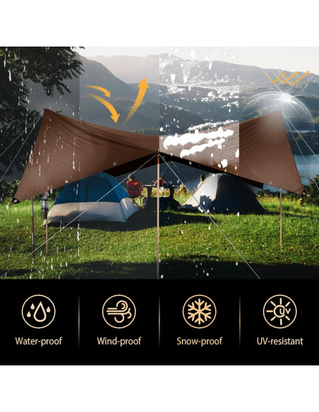 Lona Multiusos MVPNET 1.83x2.44m Impermeable 16mil Resistente UV