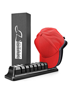Organizador de Gorras Capstak - Soporte Vertical para 10 Gorras Negro
