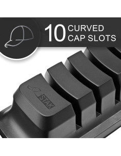 Organizador de Gorras Capstak - Soporte Vertical para 10 Gorras Negro 2