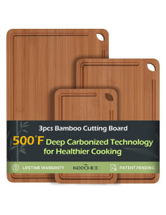 Conjunto de 3 Tablas de Cortar de Bambú Keechee - Ecológicas y Duraderas