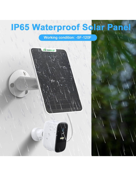 Panel Solar Sabilor 4W para Cámaras Eufycam 2C/2C Pro