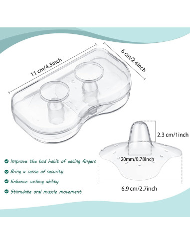 Protector de Pezón de Silicona Nuanchu 20 mm - 8 Pcs